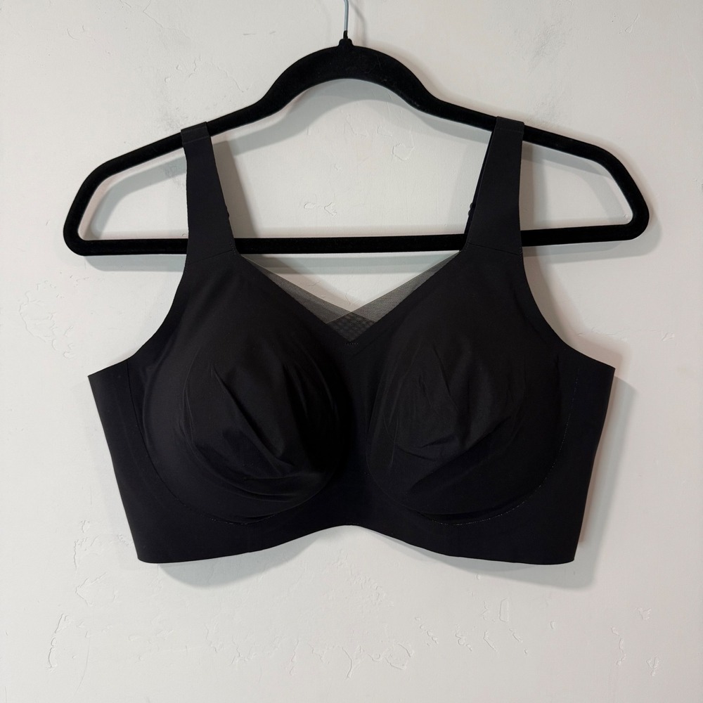 Evelyn & Bobbie Beyond Bra Large Black Excellent Wire-Free Smoothing EB Core